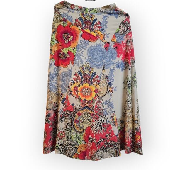Chico’s Multicolor Floral A-Line Skirt Women’s 0.5 / US Small-Medium - Picture 2 of 9